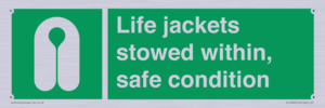 Life jackets stowed within